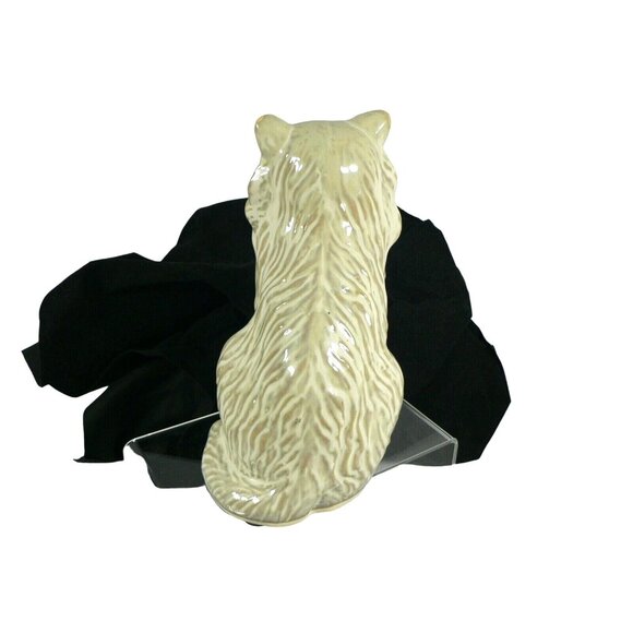 Cat Figurine Statue Home Decor Sitting Pose Unbranded Glazed Ceramic - Picture 4 of 9